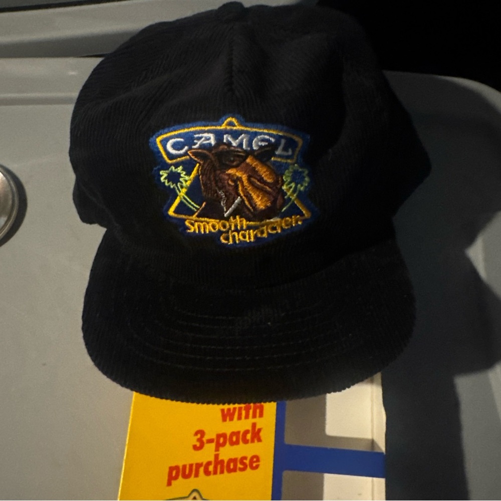 Camel Black Corduroy Hat